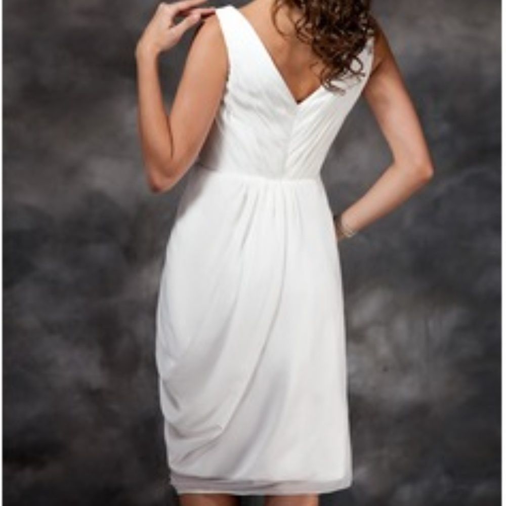 JJs House Knee-Length Chiffon Dress Navy - Picture 7 of 7